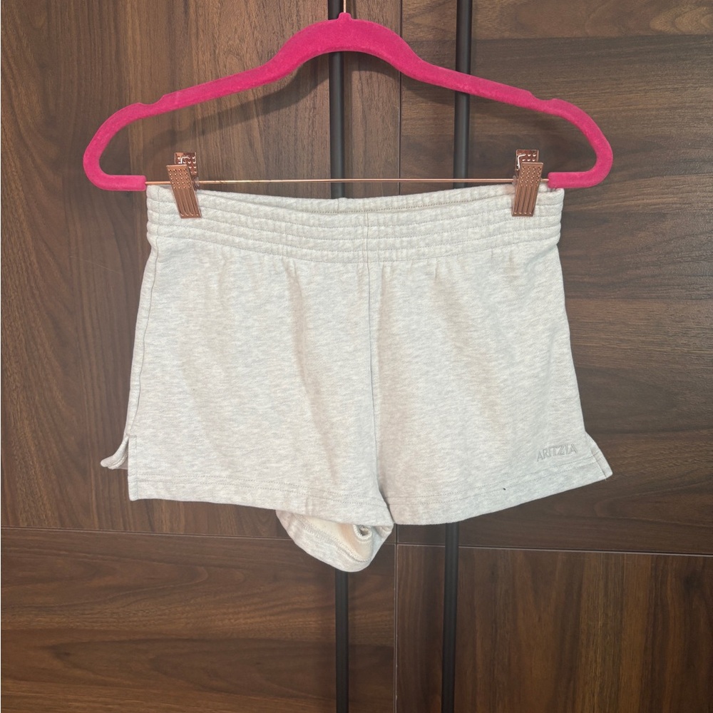 Aritzia Light Gray Athletic Shorts Perfect Fit fleece